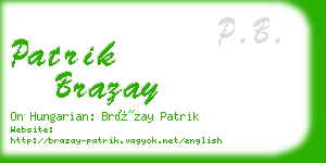 patrik brazay business card